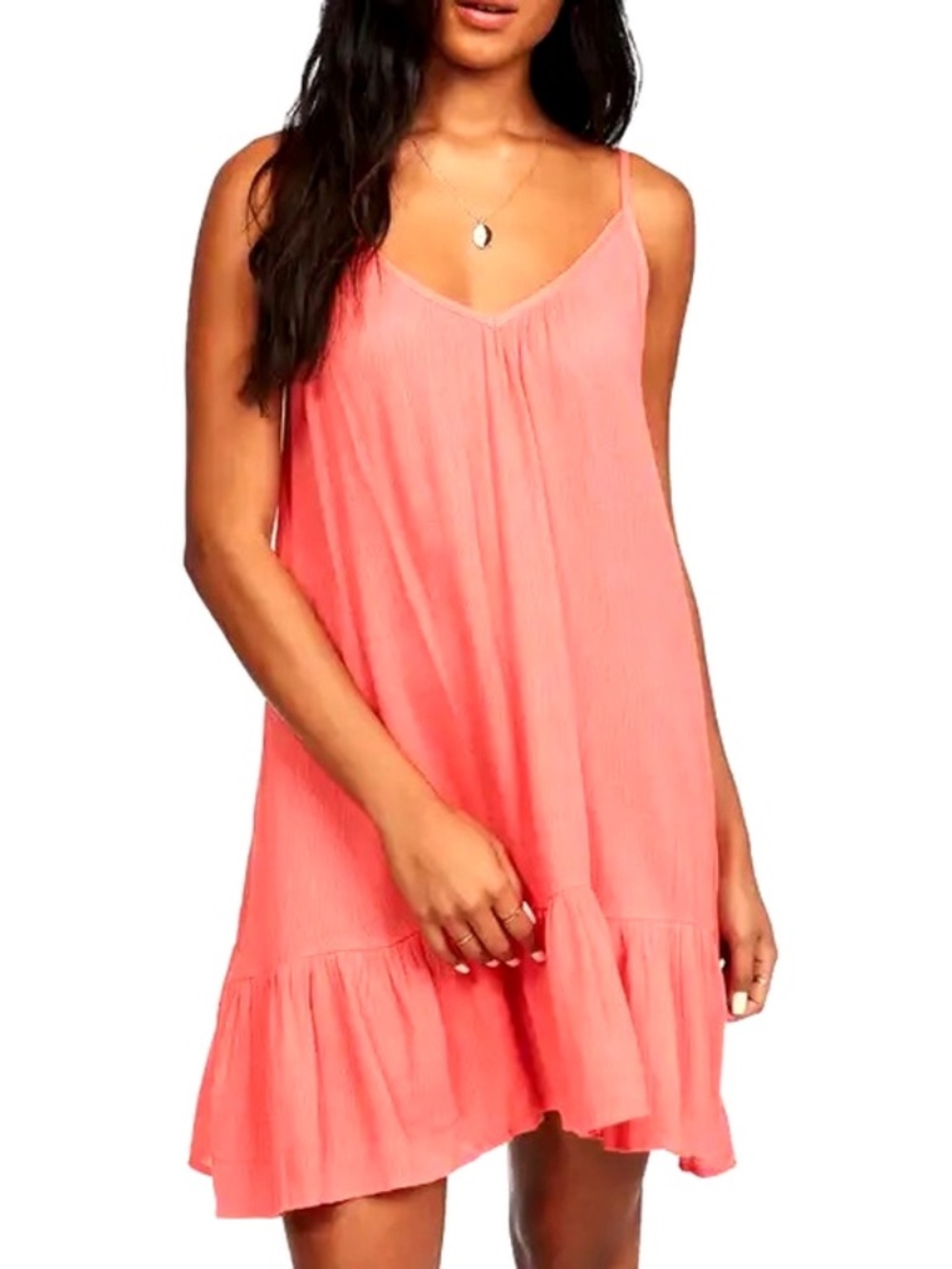 Share Women's Medium Billabong Beach Vibes Cover-Up Dress in Guava - NWOT